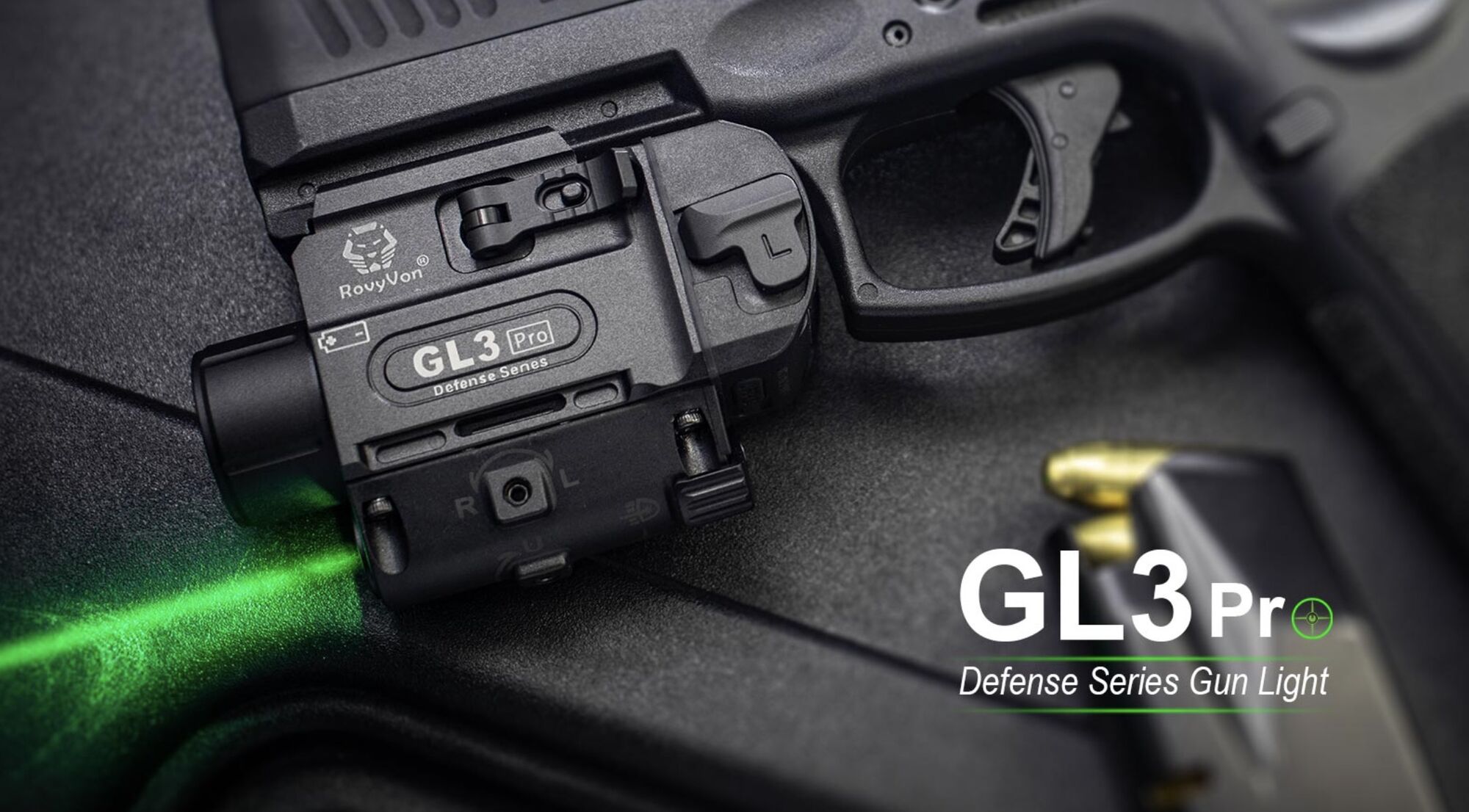 RovyVon GL3 Pro Pistol Light with Green Laser